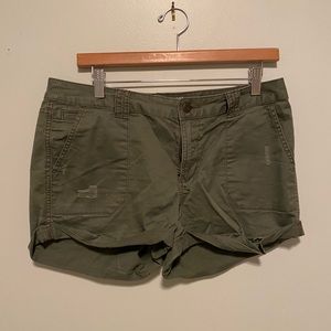 Army Green Cargo-y Shorts